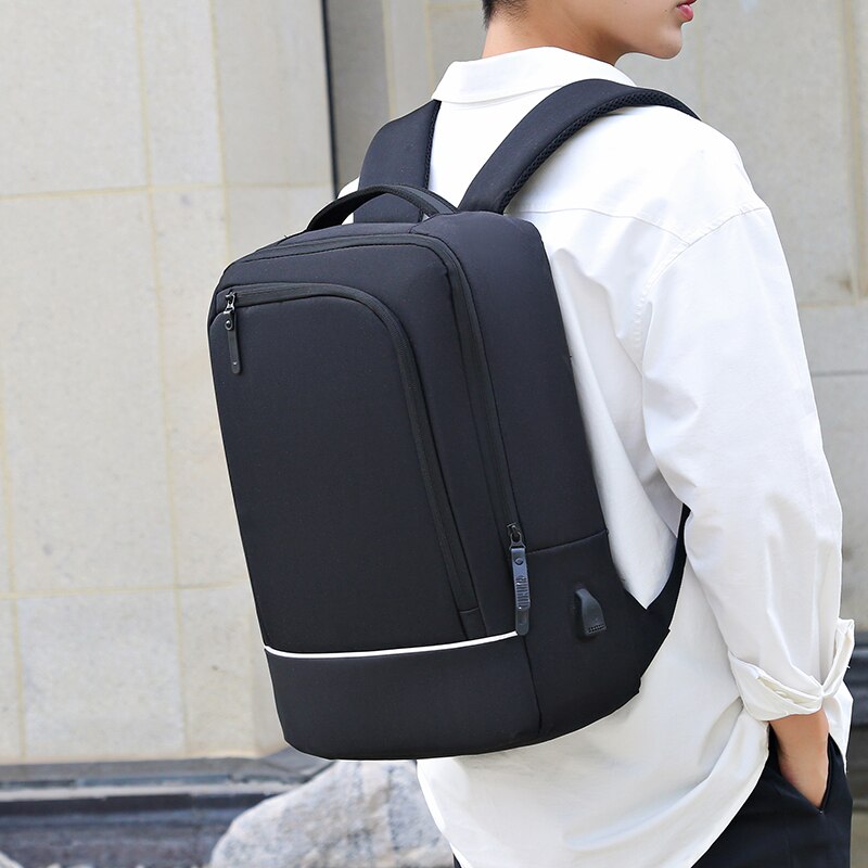 Backpack For Male Business Fashion High-quality Nylon 15.6 Inch Laptop USB Charging Rucksack Man Waterproof Multifunctional