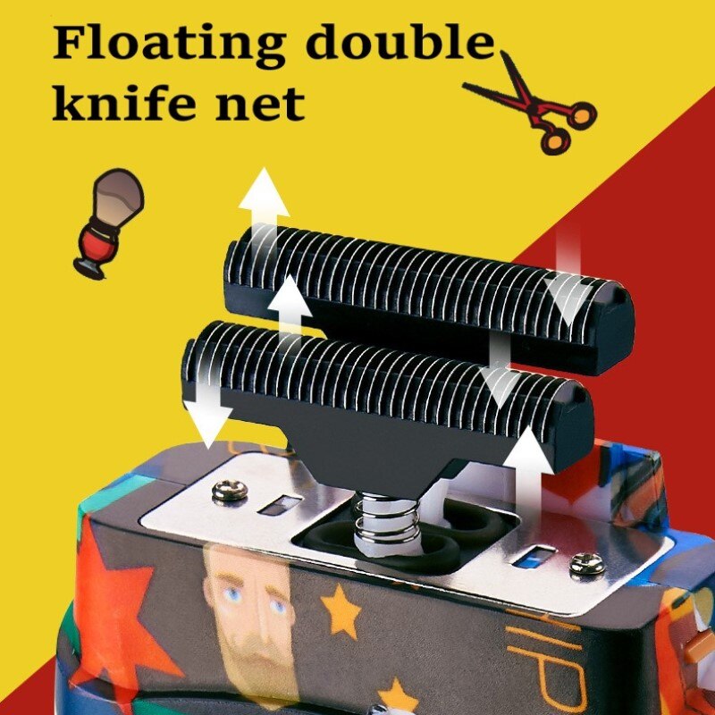 Barber Shaver Shaper Electric Shaver Rechargeable Beard USB Electric Razor for Oil Head Bald Head Shaving Machine Graffiti