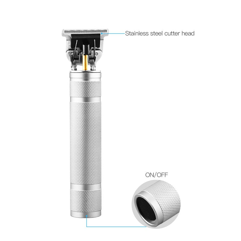 Electric Hair Trimmer T Blade 0mm Men's Cordless Hair Clipper Fast Cutting Rechargeable Quick Hair Removal Shaving Machine
