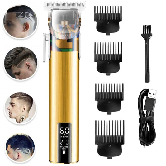 Hair Clipper Professional Type-c Men Hair Trimmer Beard LCD Display Electric Cutter Haircut Machine for Barber