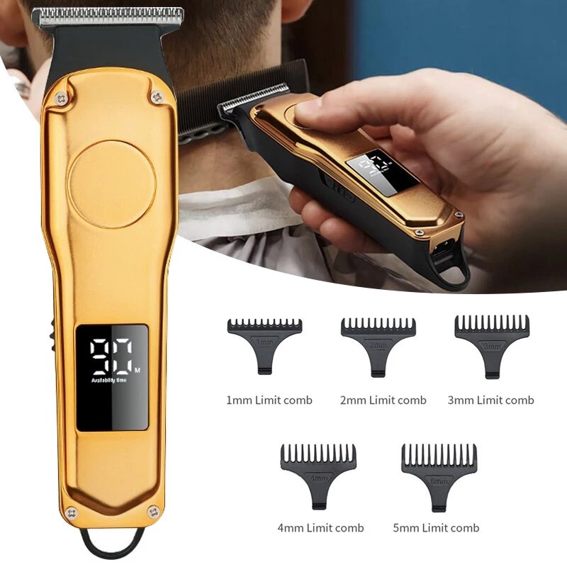 Professional Hair Clipper Rechargeable Electric Barber Cutting Machine Beard Trimmer Shaver Razor for Men Hair Cutter