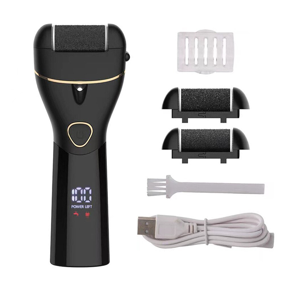 Professional Pedicure Electric Foot File USB Rechargeable Digital Display 2-Speed Grinding Pedicure Tool For Heel Callus Remover