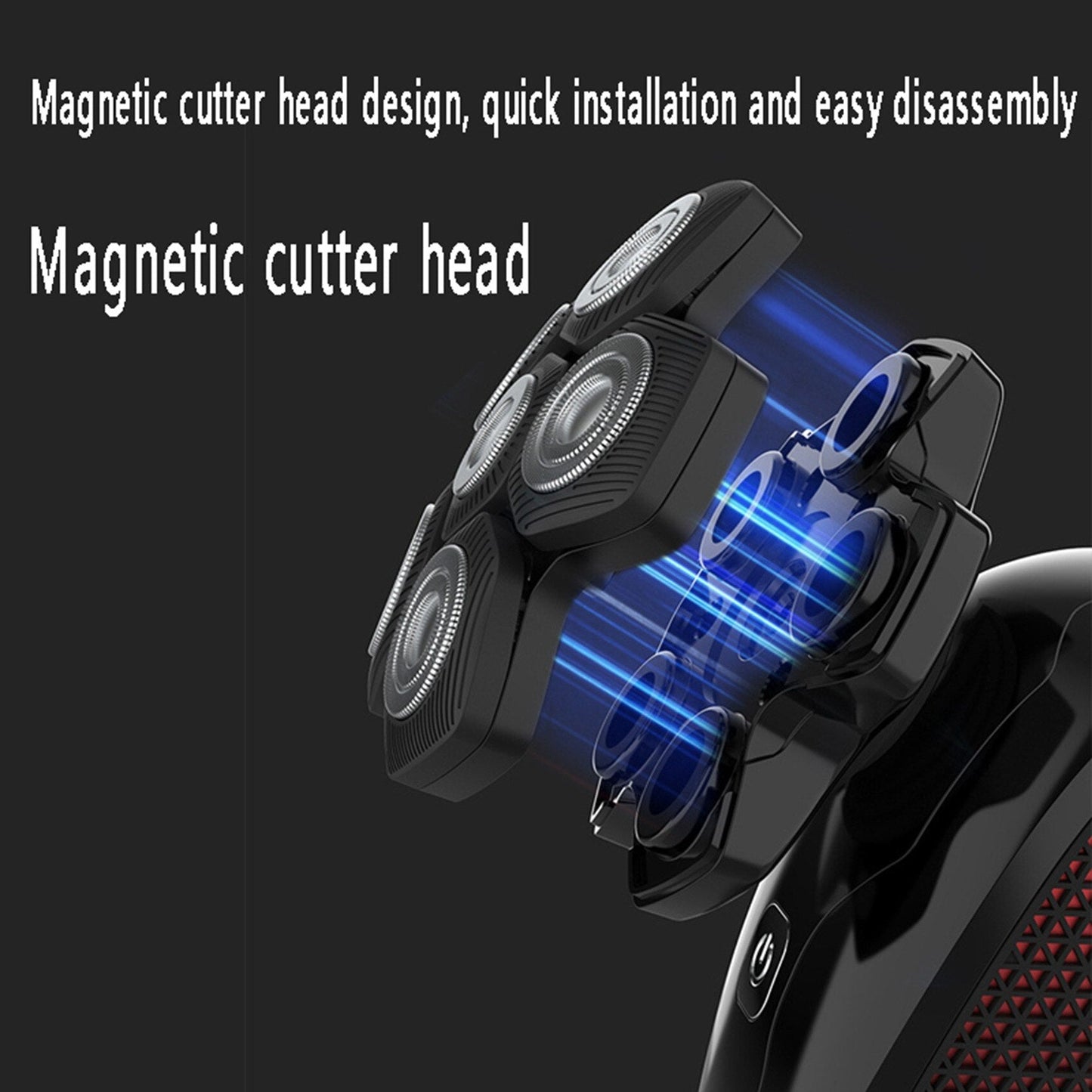 Electric Shaver for Men Beard Hair Trimmer LCD Display Electric Razor 6D Floating Blade Heads Electric Nose Hair Trimmer