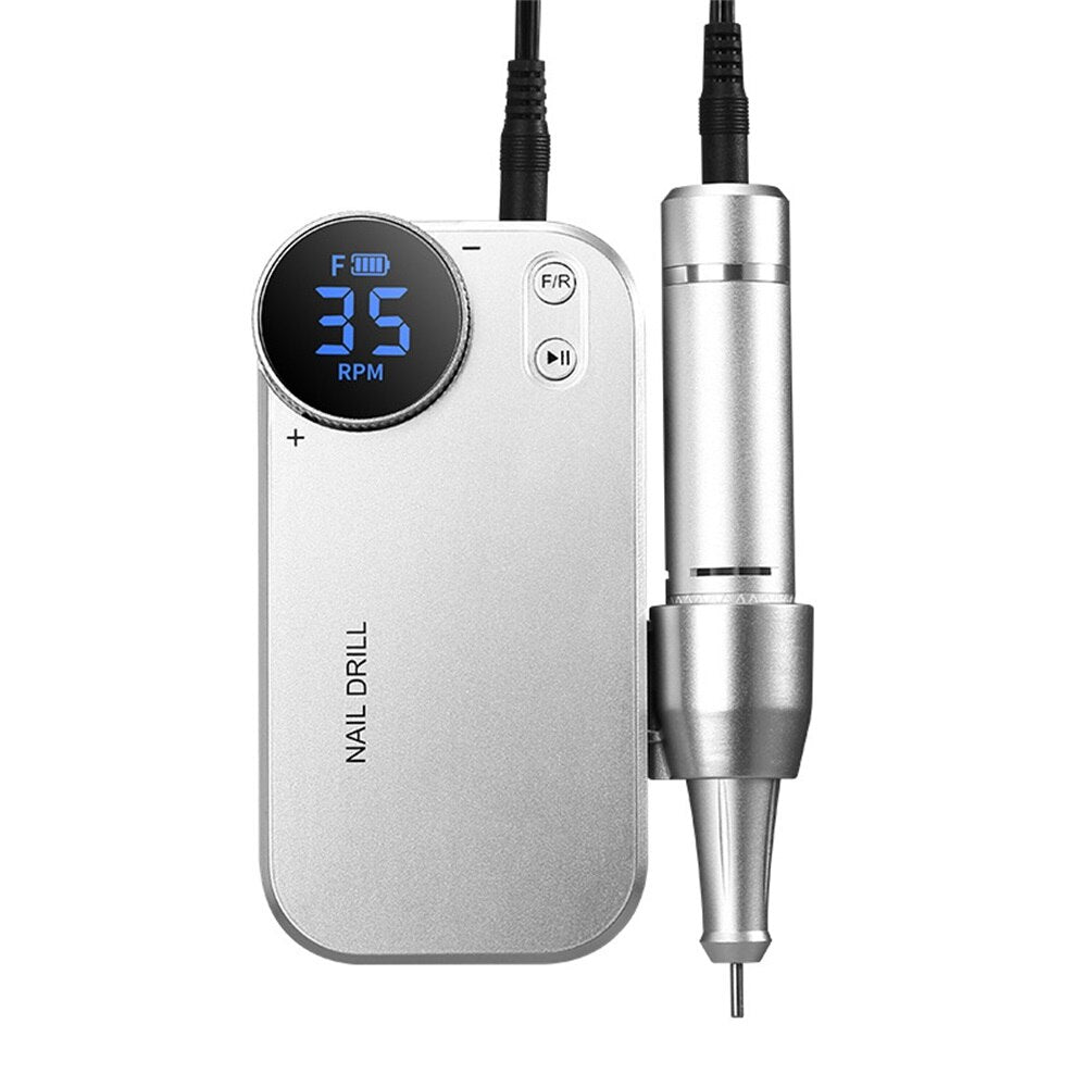 35000RPM Portable Electric Nail Drill Manicure Machine Acrylic Gel Polish Nails Sander Rechargeable Nail Polishing Tools Speed