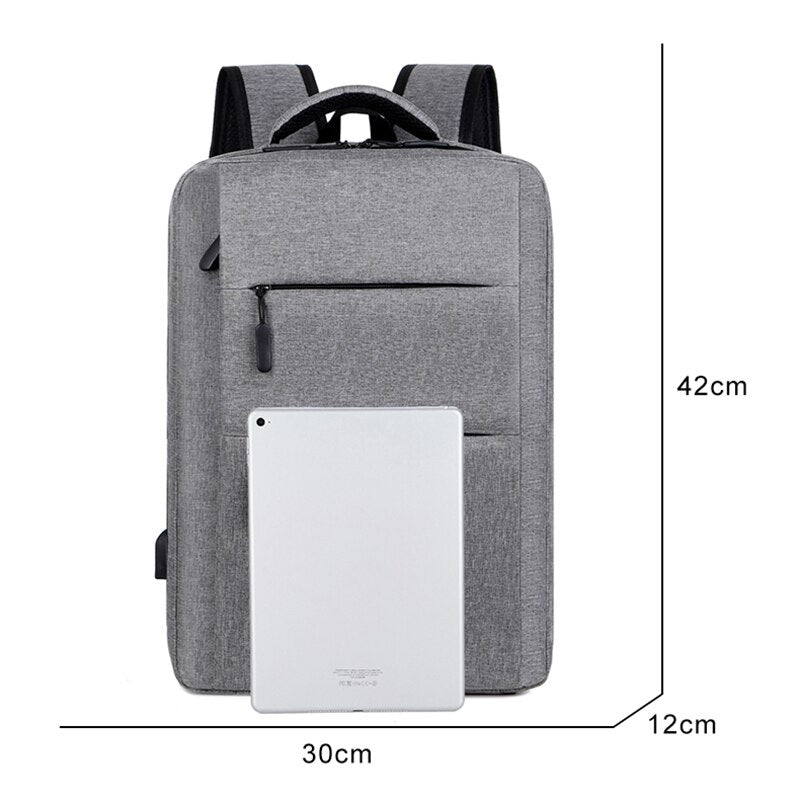 Mens Backpacks With Charging Waterproof Oxford Cloth Bag Multifunctional Laptop Rucksack Male Portable Business Bagpack