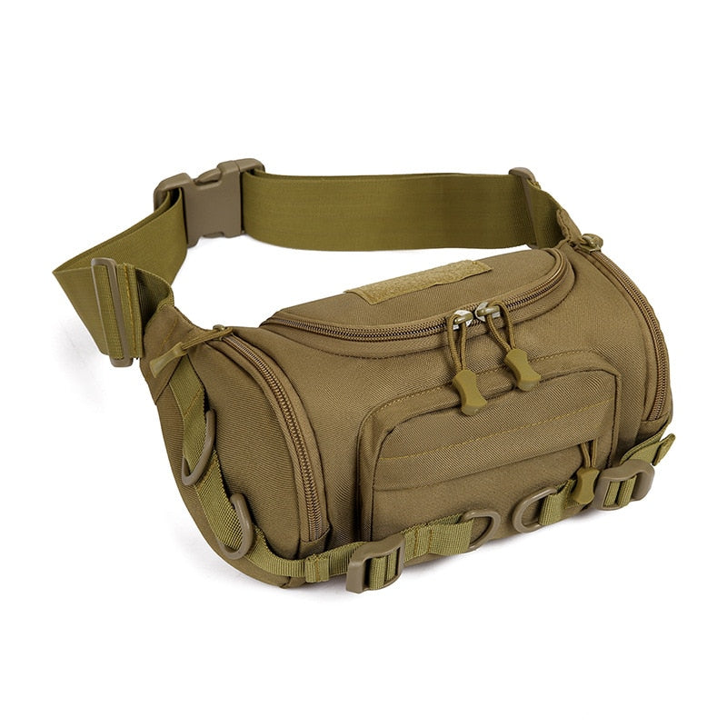 1000D Waterproof Oxford Men's Belt Fanny Pack Shoulder Messenger Bag Tactical Chest Bags