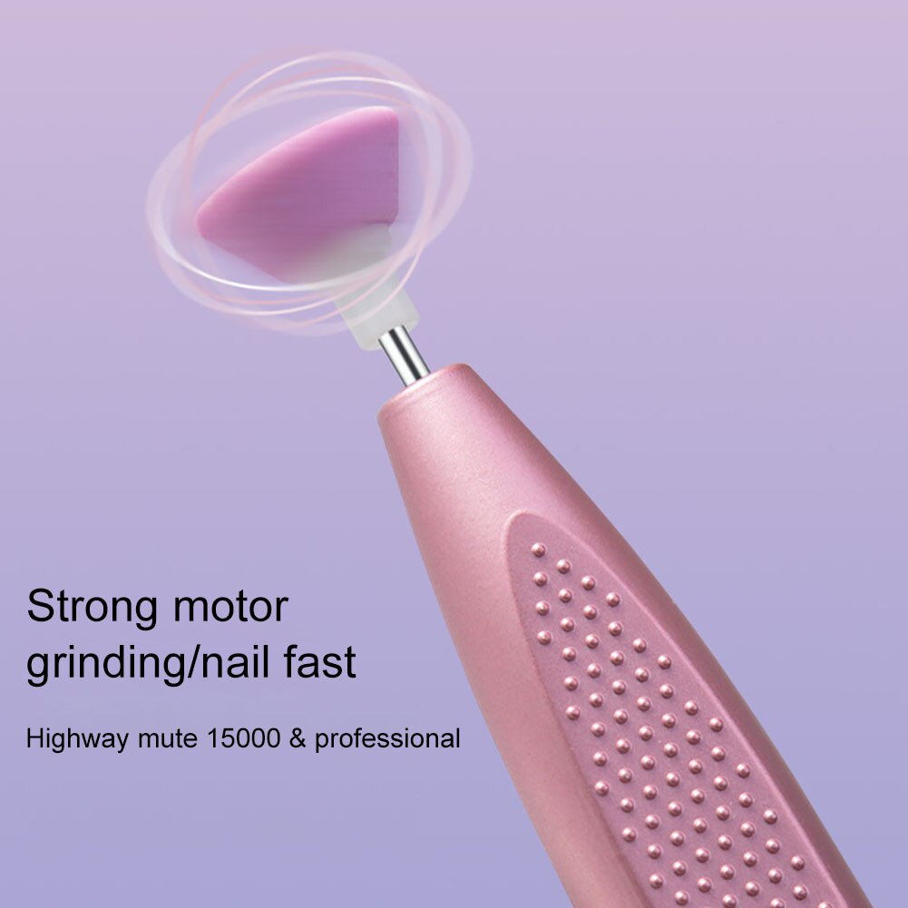 5 in1 Mini Nail Polishing Machine USB Rechargeable Manicure Drill Machine Accessory Pedicure Gel Polish File Buffer Nail Tools