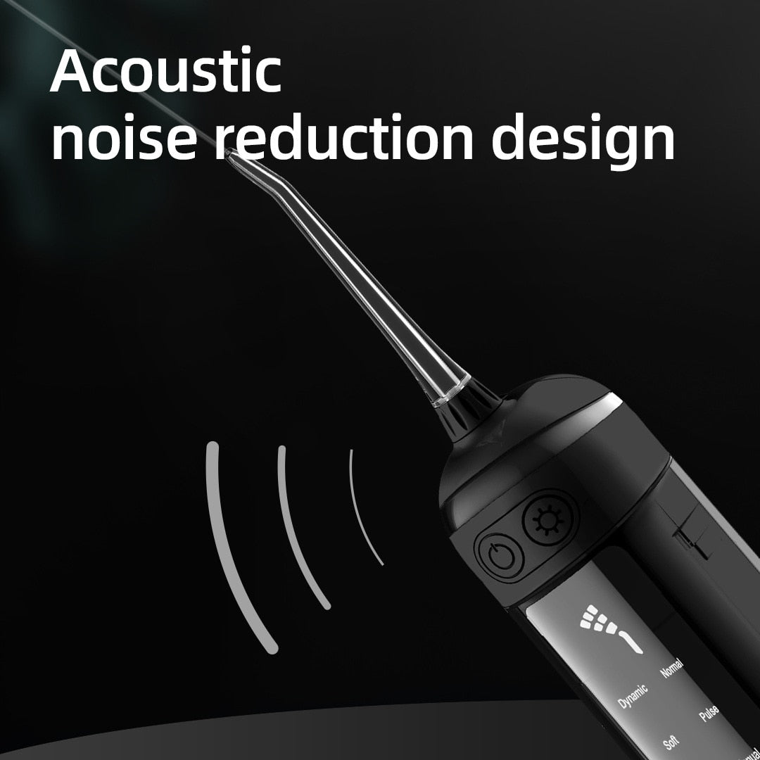 Newest Stretch Oral Irrigator Intelligent Portable Dental Water Jet Flosser Rechargeable for Teeth Cleaning IPX7 180ml Tank 4Tip