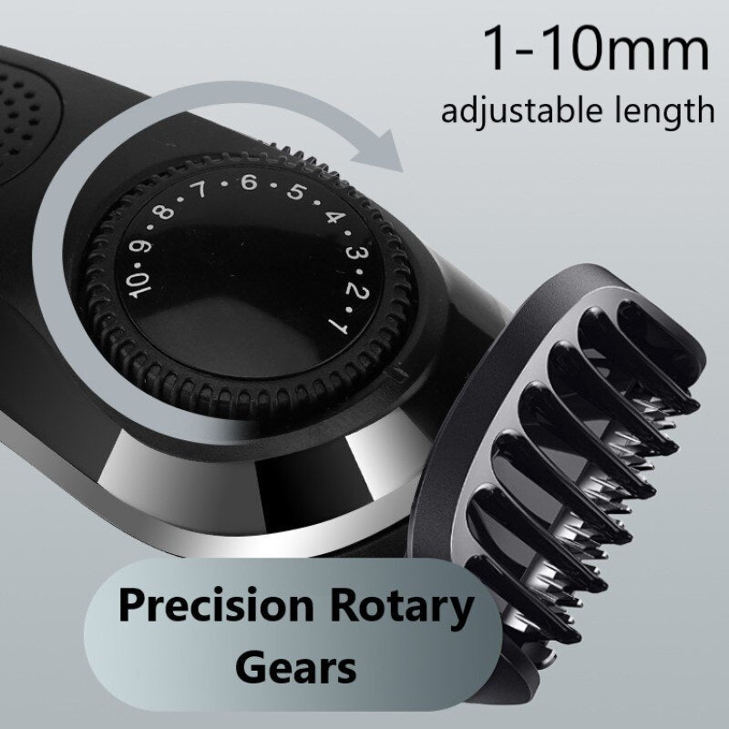 Adjustable Beard Trimmer for Men Mens Stubble and Beard Hair Clippers Trimmer Cordless Rechargeable Body Groomer