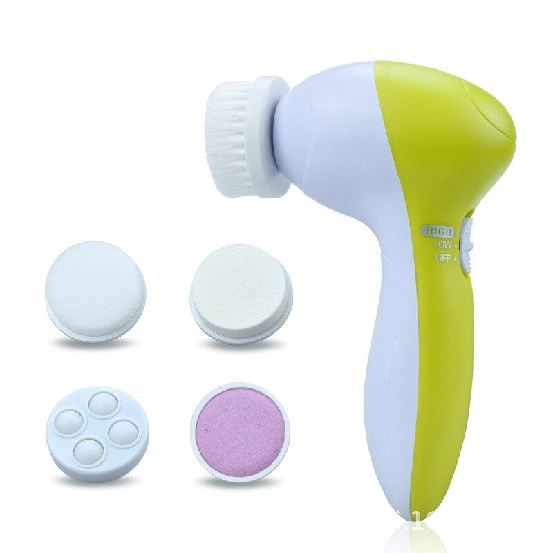 5 In 1 Face Cleansing Brush Facial Brush Electric Wash Face Machine Deep Cleaning Pore Skin Care Face Massage Brush