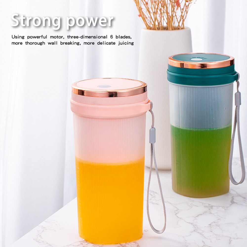 Portable Juicer Cup Juicer Fruit Juice Cup Automatic USB Rechargeable Small Electric Juicer Smoothie Blender Cup Food Processor