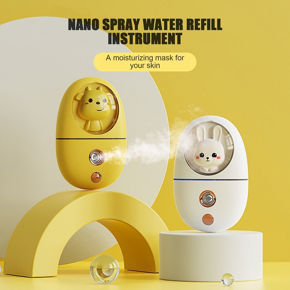 Cute Pet Hydrator Mini Facial Humidifier Face Nano Mist Sprayer Makeup Skin Moisturizing Hydration Nebulizer Face Steamer USB