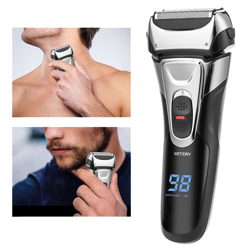 Professional Shaver for Men Rechargeable Powerful Electric Shaver 3d Washable Electric Razor Wet Dry Face Beard Shaving Machine