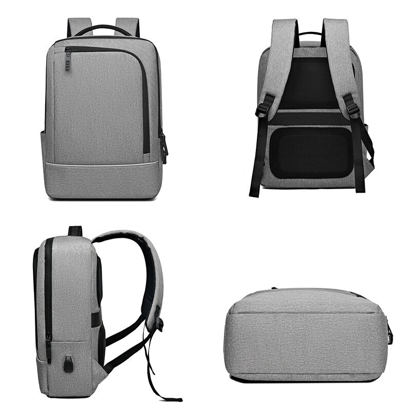 Backpack For Male Business Fashion High-quality Nylon 15.6 Inch Laptop USB Charging Rucksack Man Waterproof Multifunctional