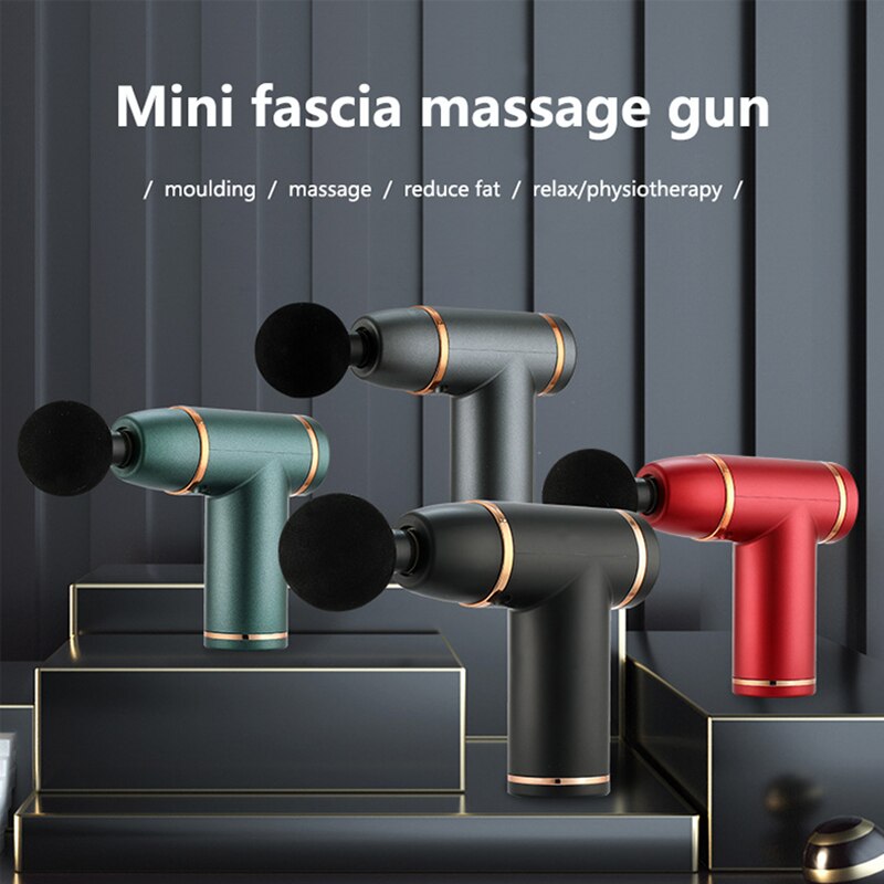 Mini USB Deep Tissue Massage Gun Muscle Relaxation Massage Equipment Muscle Relaxer Booster Fascia Gun for Gym