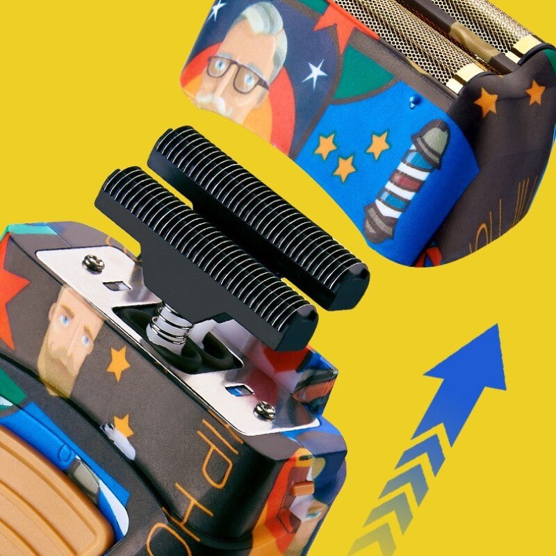 Barber Shaver Shaper Electric Shaver Rechargeable Beard USB Electric Razor for Oil Head Bald Head Shaving Machine Graffiti