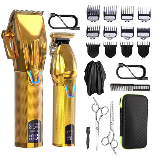 2pcs/Set Professional Hair Clipper for Men Barber Cordless Electric Clipper Trimmer 0mm Baldhead Clippers Hair Cutting Machine