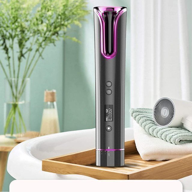 Wireless Automatic Curling Iron USB Rechargeable Rotating Curling Iron Large Volume Does Not Hurt Hair Lazy Electric
