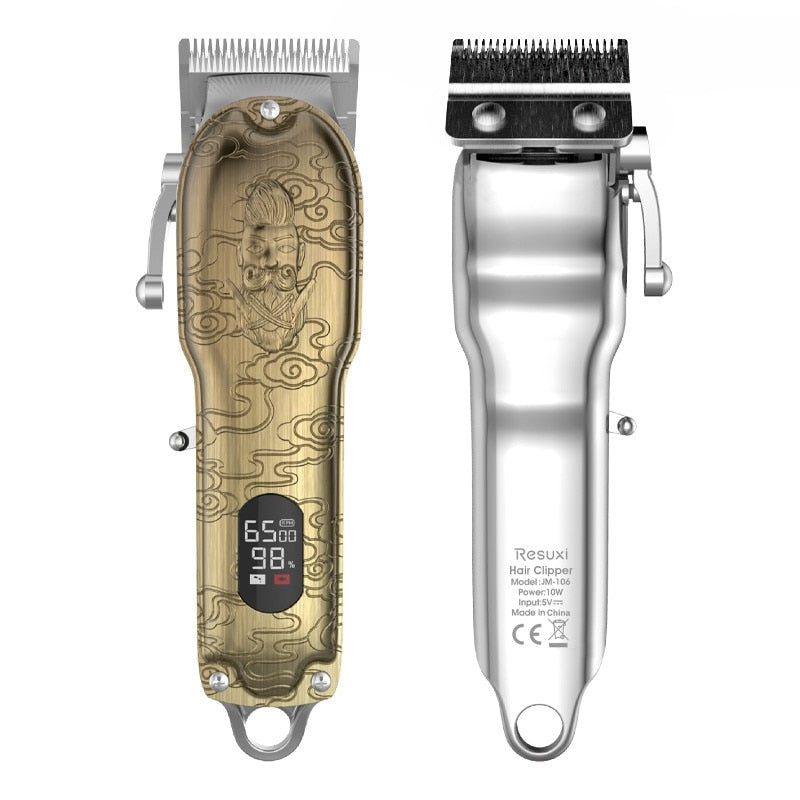 Professional Electric Powerful 10W Hair Clipper Combo Kits Metal Housing Hair Trimmer for Men Barber Cordless Haircut Machine