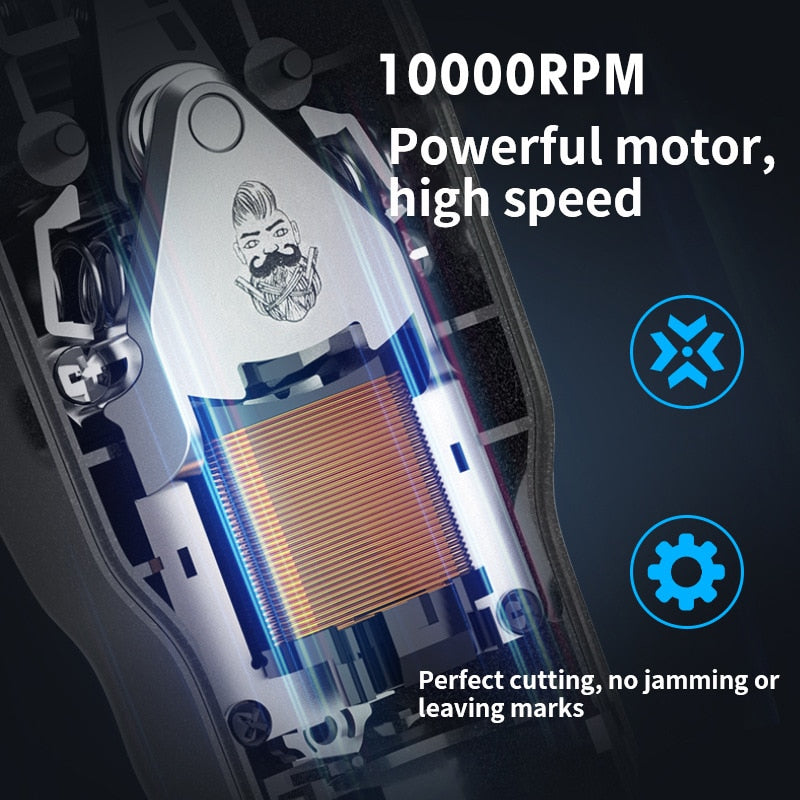 Professional Hair Clipper Rechargeable Hair Trimmer For Men Shaver Beard Trimmer Men Hair Cutting Machine Beard Barber Hair Cut