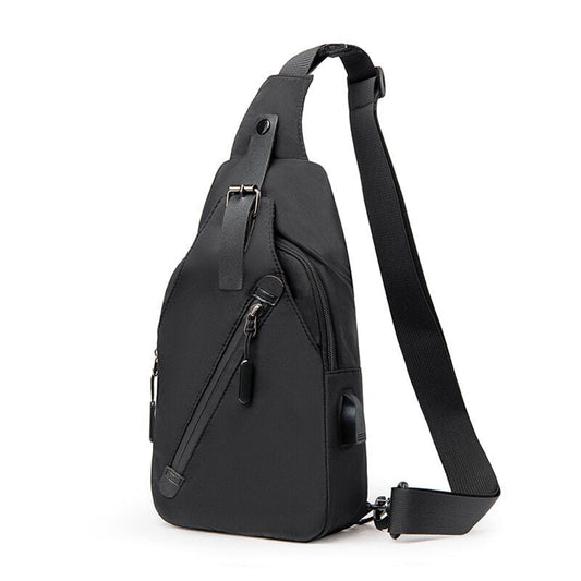 Men's Business Backpacks Crossbody Bags For Men Multi-function Waterproof Bag Male USB Charging Bag Large Capacity Nylon Cloth