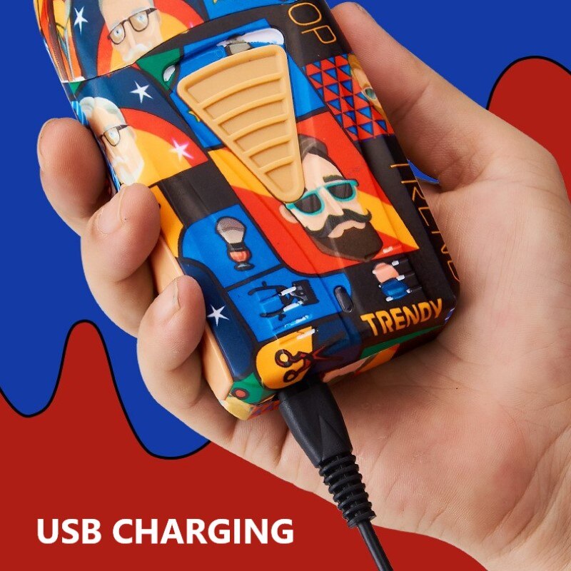Barber Shaver Shaper Electric Shaver Rechargeable Beard USB Electric Razor for Oil Head Bald Head Shaving Machine Graffiti