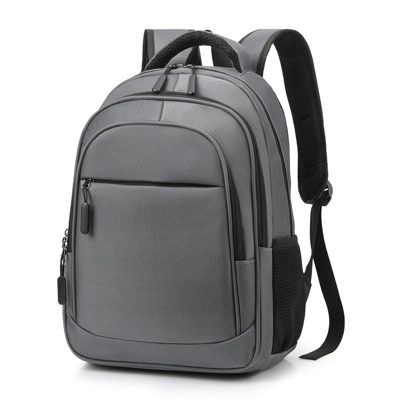 New Backpack For Men Luxury Waterproof Nylon Bag For Laptop 15.6 Inches Business Solid Color Rucksack Man Simple Travel Bagpack