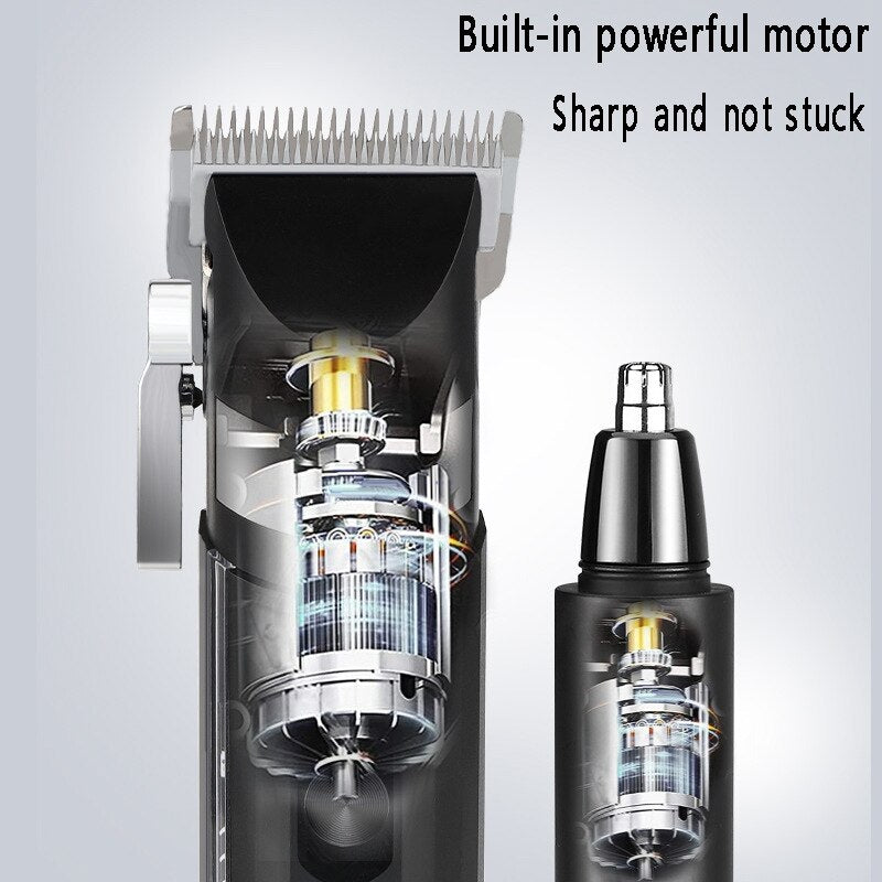 Electric Hair Trimming Kit Hair Clipper+Nose Hair Clipper Professional Hair Cutting Machine Electric Razor Beard Trimmer