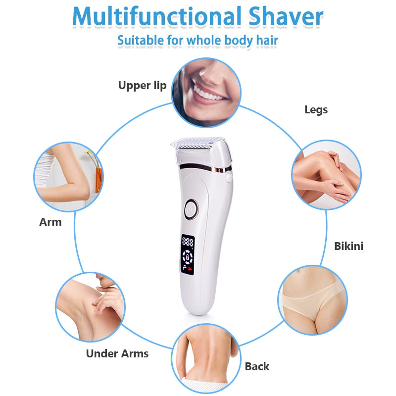 USB Rechargeable Lady Shaver Hair Removal Clipper Device Women Epilator Electric Shaving Scraping Razor Remover Waterproof