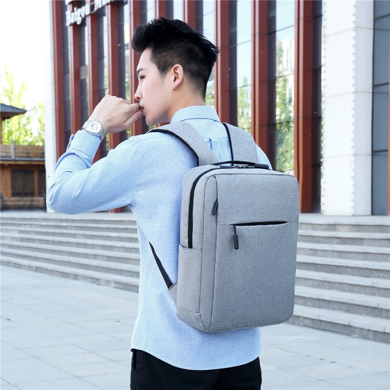 Men's Backpack Waterproof Oxford Cloth Bag Multifunction USB Charging Rucksack Male For Laptop Business Travel Bagpack