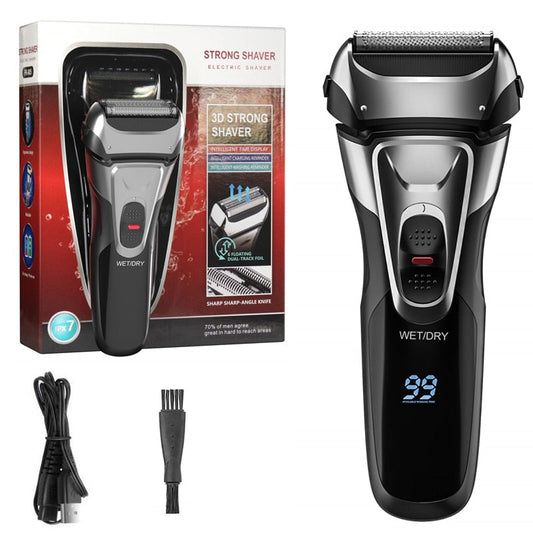 Professional Shaver for Men Rechargeable Powerful Electric Shaver 3d Washable Electric Razor Wet Dry Face Beard Shaving Machine