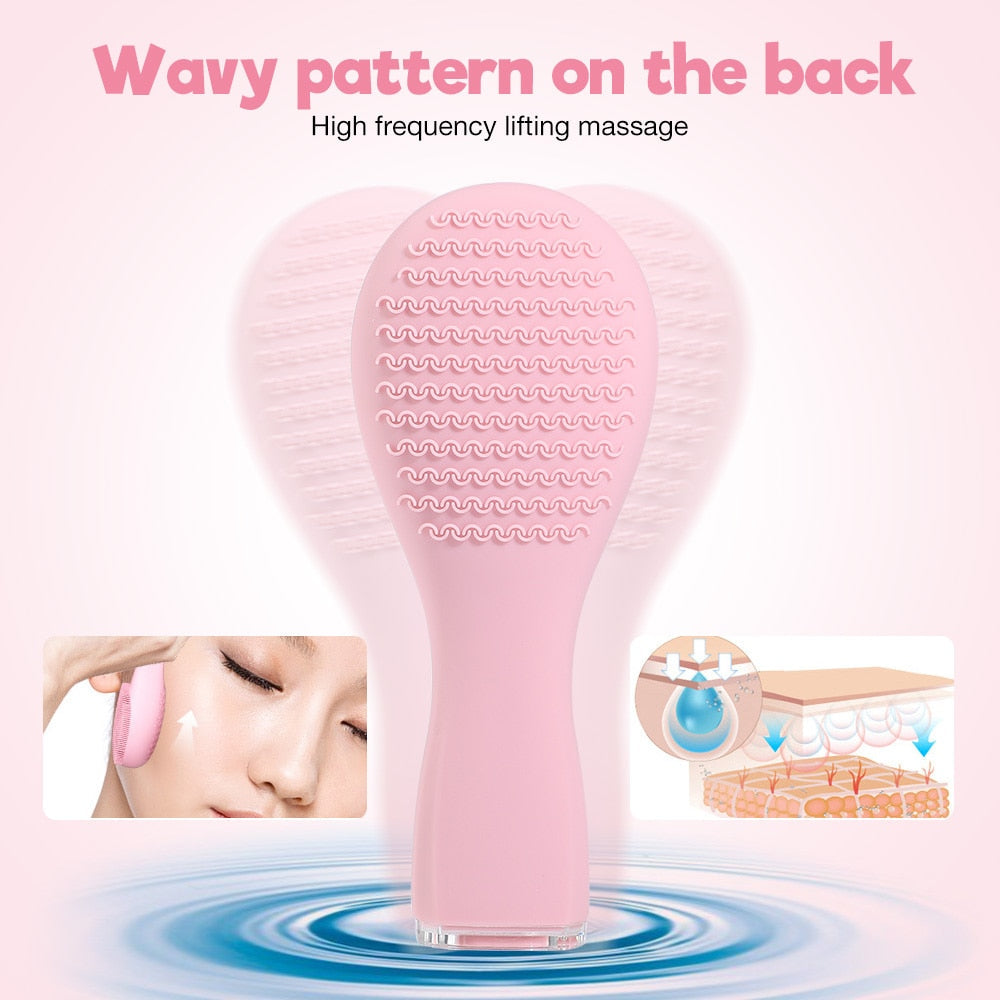 Facial Cleansing Brush High Frequency Vibratioin Lifting Face Massager Electric Sonic Blackhead Pores Washing Brush