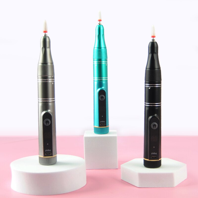 35000RPM Rechargeable Nail Drill Machine Cordless Manicure Drill Nail Cuticle E-File Nail Professional Nail Drill Machine