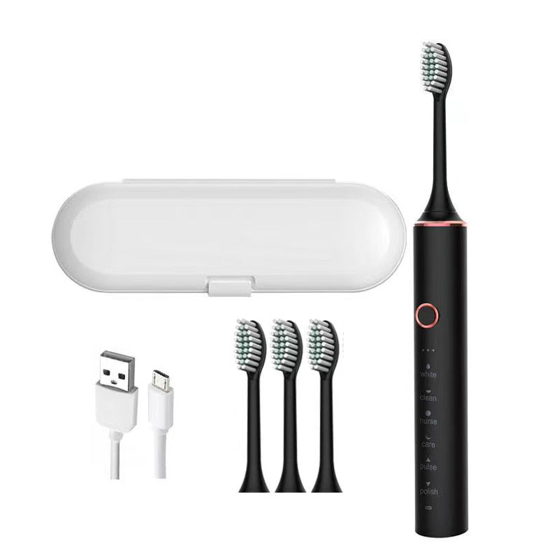 Smart Sonic Electric Toothbrush USB Ultrasonic Electric Toothbrush for Adults Automatic Tooth Brush Teeth Cleaning IPX7 Waterproof