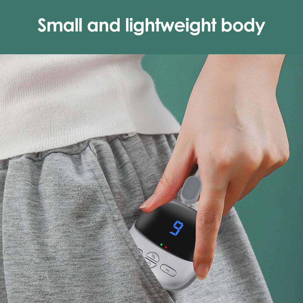 Cordless Neck Massager Mini Intelligent Deep Tissue Massage Guasha Acupoint Stimulator Fast Heating Portable Pulse Massager