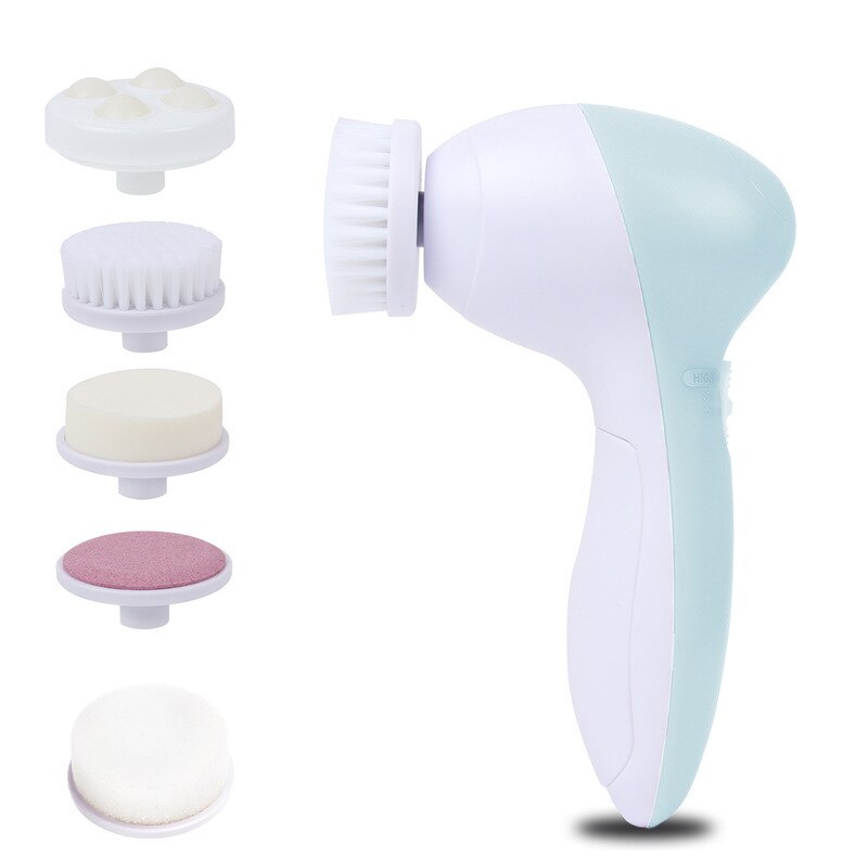 5 In 1 Face Cleansing Brush Facial Brush Electric Wash Face Machine Deep Cleaning Pore Skin Care Face Massage Brush