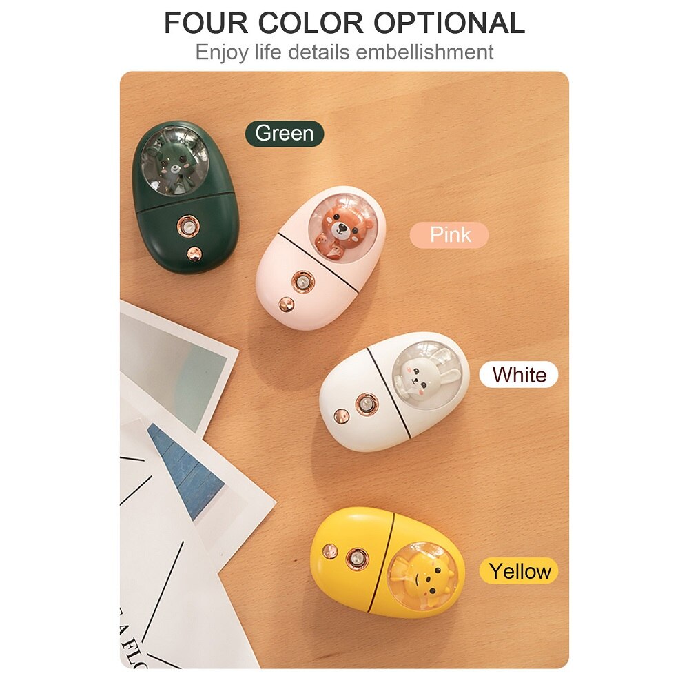 Cute Pet Hydrator Mini Facial Humidifier Face Nano Mist Sprayer Makeup Skin Moisturizing Hydration Nebulizer Face Steamer USB