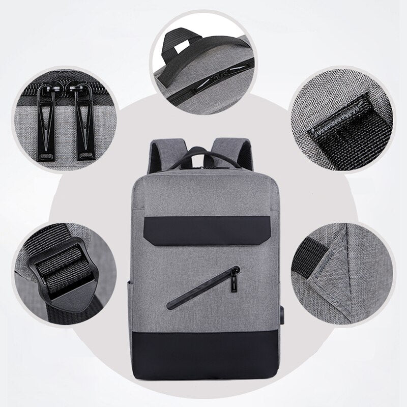 Men's Backpack Multifunction USB Charging Bag For Laptop Large Capacity Waterproof Rucksack Male Fashion Business Bagpack