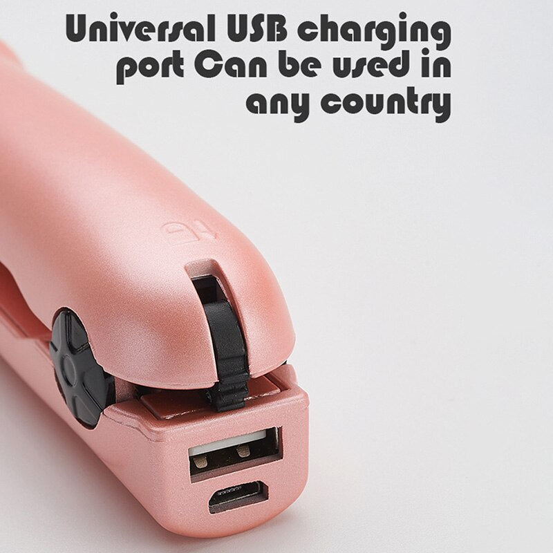 USB Hair Curler Rechargeable Cordless Hair Straightener Ceramics Splint 3 Temperature Led Display Styles Tool