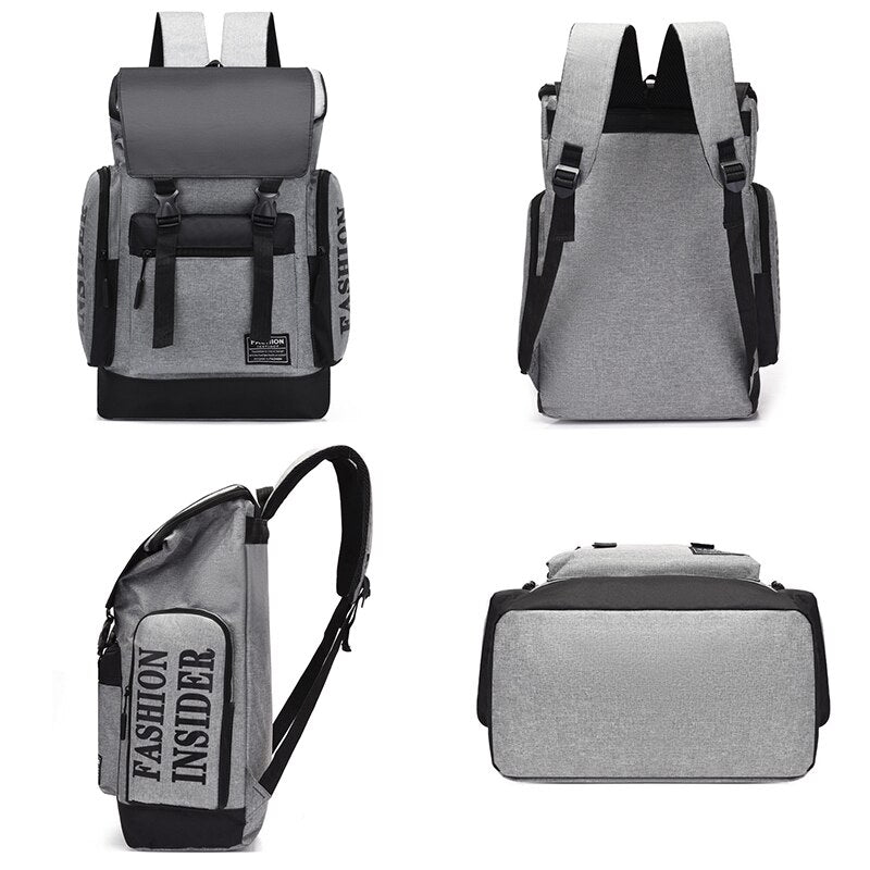 Business Backpack For Men Large Capacity Design Rucksack Multifunctional Nylon Waterproof Luxury Bag Unisex Hold 15.6inch Laptop