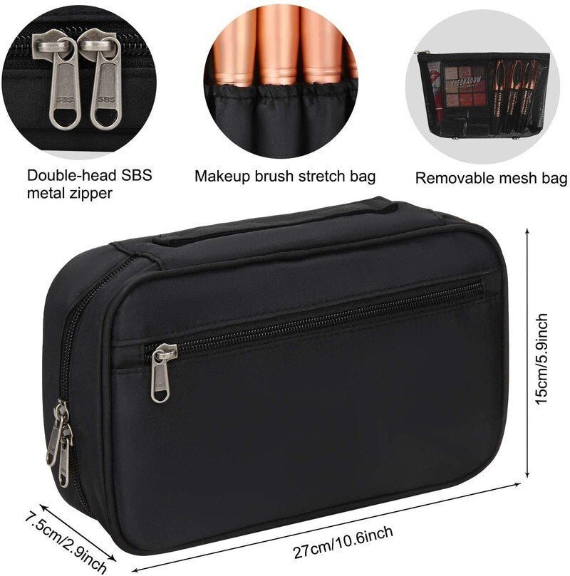 Professional Cosmetic Bag Beauty Case Toiletry Brush Organizer Multi Functional Makeup Bag for Travel & Home