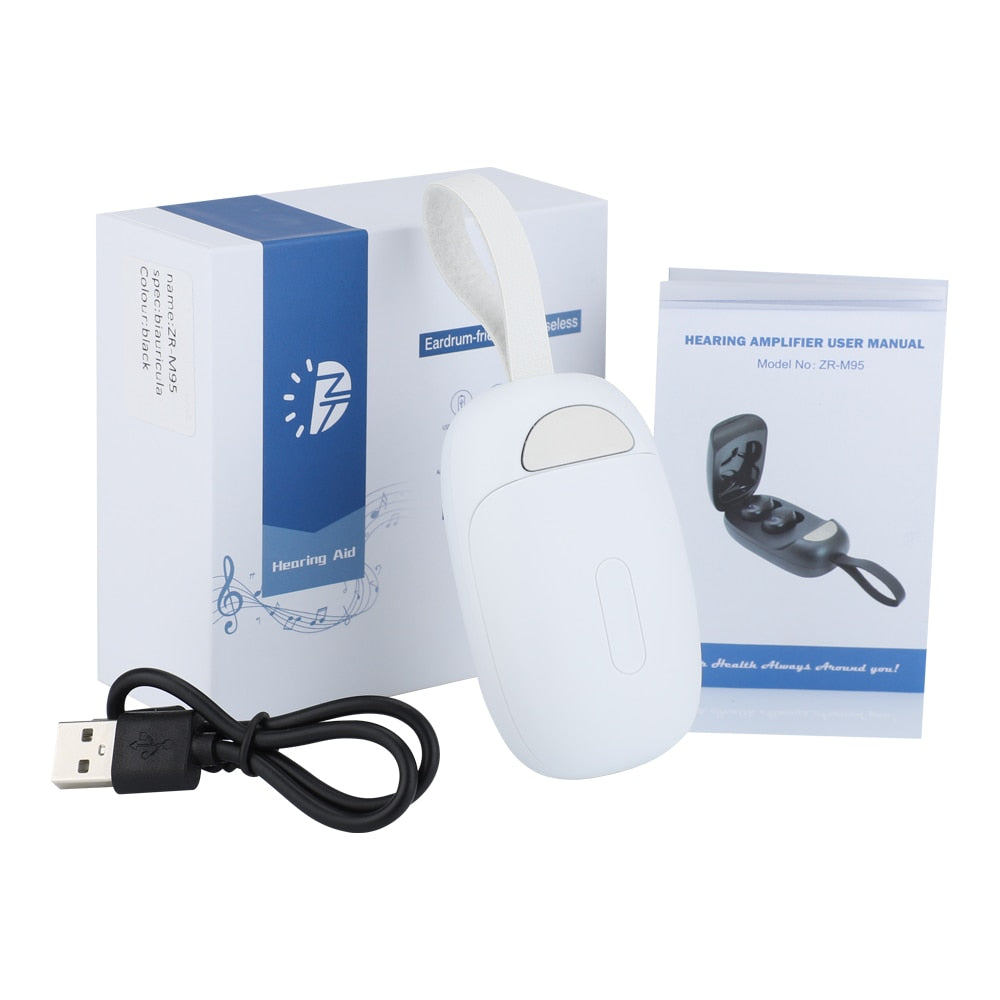 Rechargeable Hearing Aids Intelligent New Style Hearing Aid Low Noise Deaf Ear Amplifier 1 Click Adjustable Tone Hearing Device