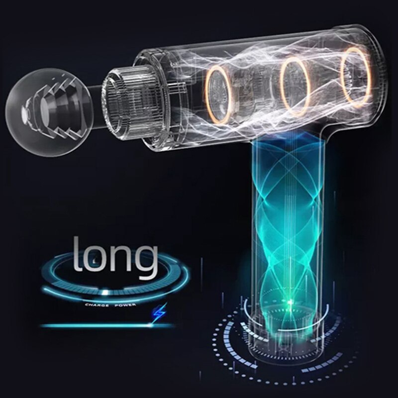 Mini USB Deep Tissue Massage Gun Muscle Relaxation Massage Equipment Muscle Relaxer Booster Fascia Gun for Gym