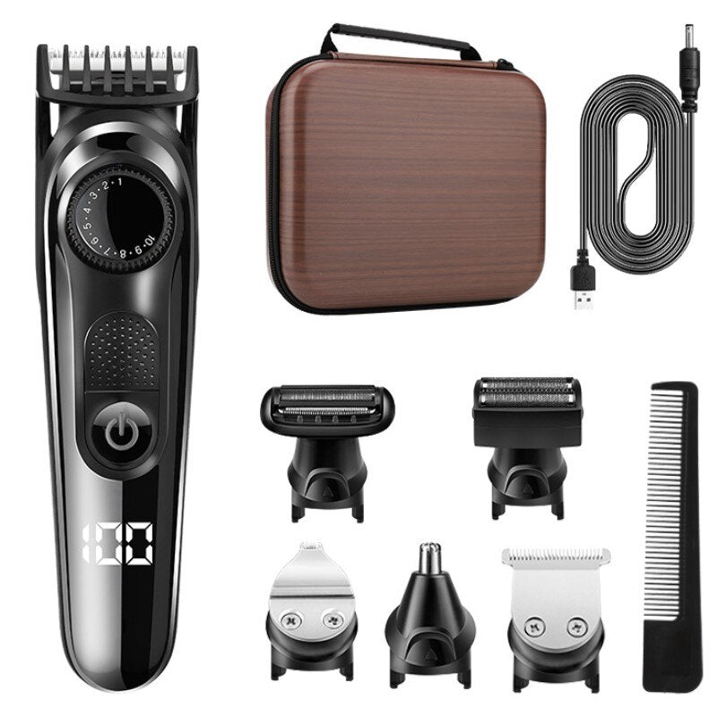 Adjustable Beard Trimmer for Men Mens Stubble and Beard Hair Clippers Trimmer Cordless Rechargeable Body Groomer