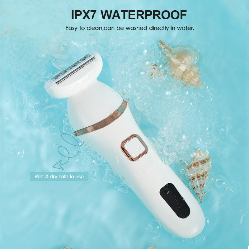 Electric Shaver for Women Rechargeable Body Hair Removal 3 Blades Pubic Hair Shaving Razor for Legs Underarms Bikini Trimmer