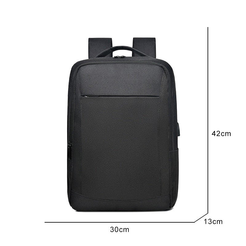 Fashion Men's Backpack Oxford Cloth Waterproof Large Capacity Shoulder Bag Holds 15.6 Inches Laptop Bag With USB Port Rucksack