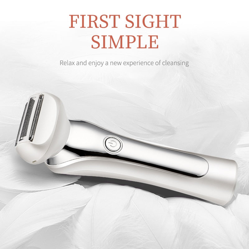 Electric Razor for Women Bikini Trimmer Painless Lady Electric Shaver Wet and Dry Pubic Hair Removal Trimmer for Underarm Arm