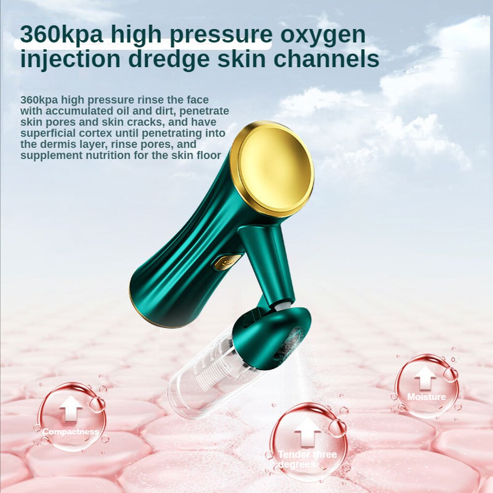 80ML Hand-held Facial Blue Light Oxygenation Instrument Facial Hydration Sprayer Suitable for Home Skin Care Beauty Instrument