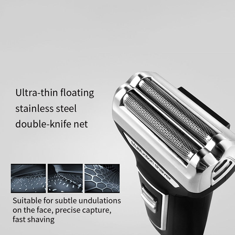 3In1 Kit Electric Shaver Beard Trimmer Shaving Machine for Men Shaver Rechargeable Electric Razor Nose Hair Trimmer for Men