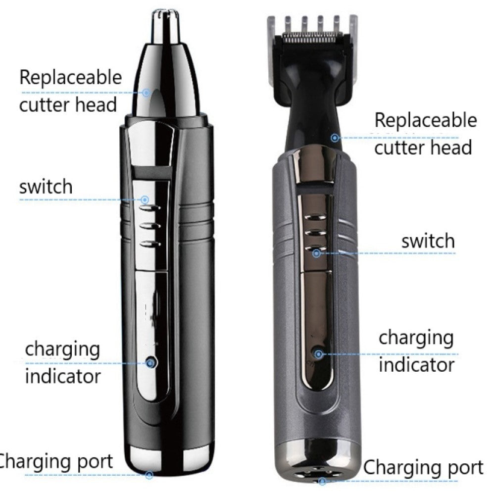 Electric Nose and Ear Trimmer 2 In 1 Face Care Hair Trimmer for Men Personal Care Tools Small Clipper with Cutting Guides